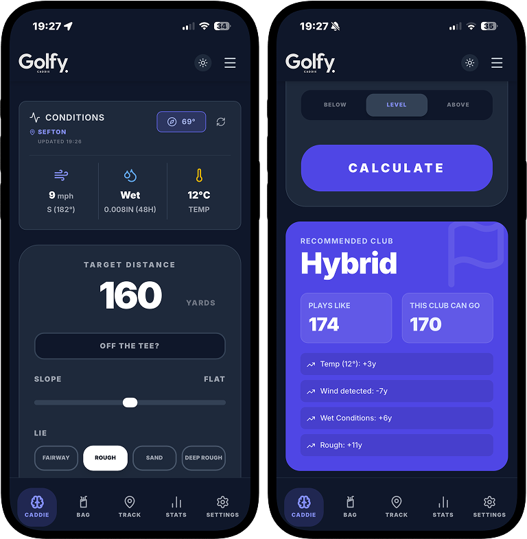 Golfy Caddie App